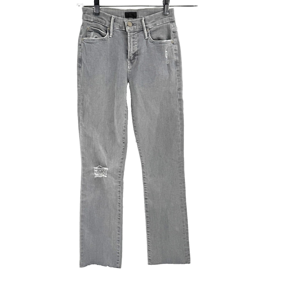 Mother The Rascal Ankle Snippet Jeans Women's 24‎ Gray Sexy Just Wiked Into Town